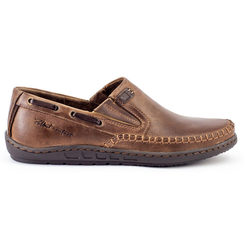 Polbut Zapatos de hombre mocasines J68 / 4 marrón