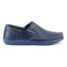 Polbut Zapatos hombre mocasines J68 / 4 azul marino