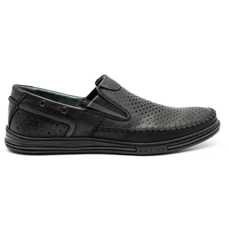 Polbut Zapatos verano hombre piel 09 para verano negro con gris multicolor