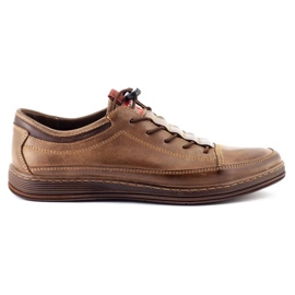 Polbut Zapatos casuales de cuero para hombre K22 marrón