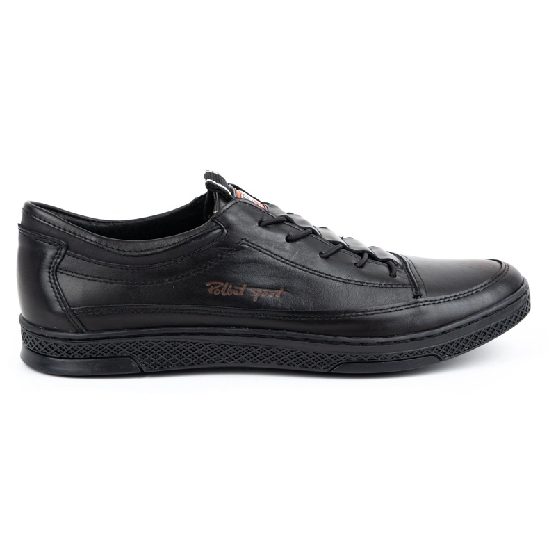 Polbut Zapato casual de piel para hombre K22 kabir negro