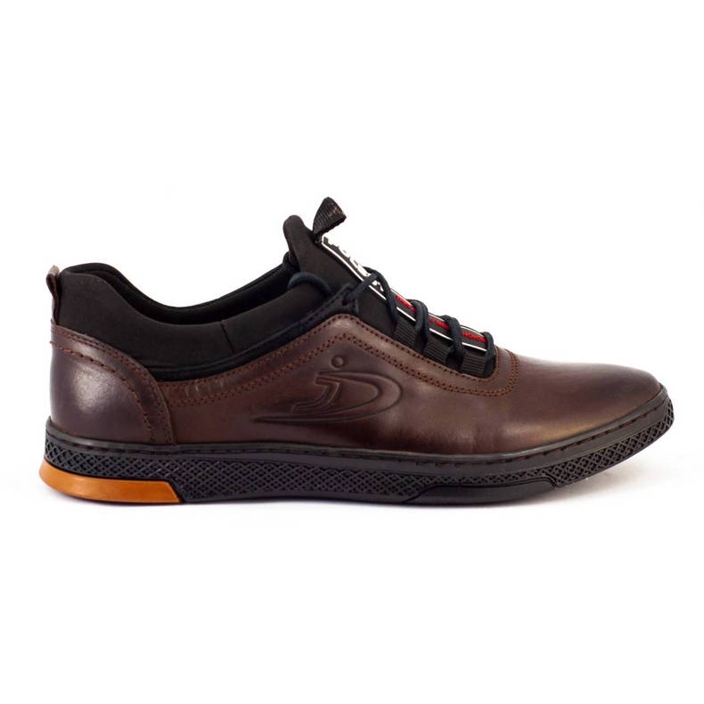 Polbut Zapatos casuales de cuero para hombre K24 marrón