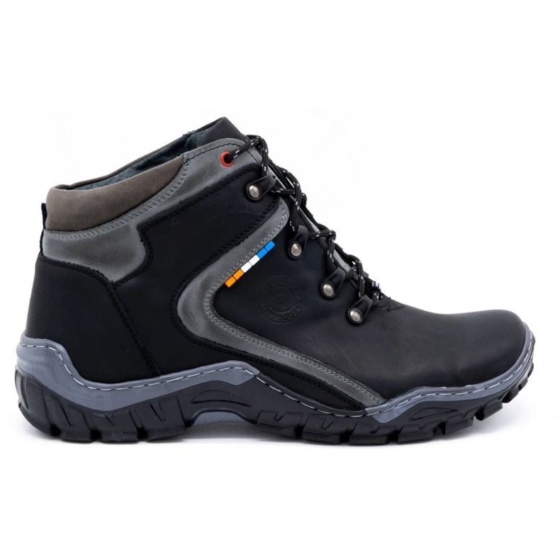 Olivier Zapatos de invierno para hombre 129 Negro