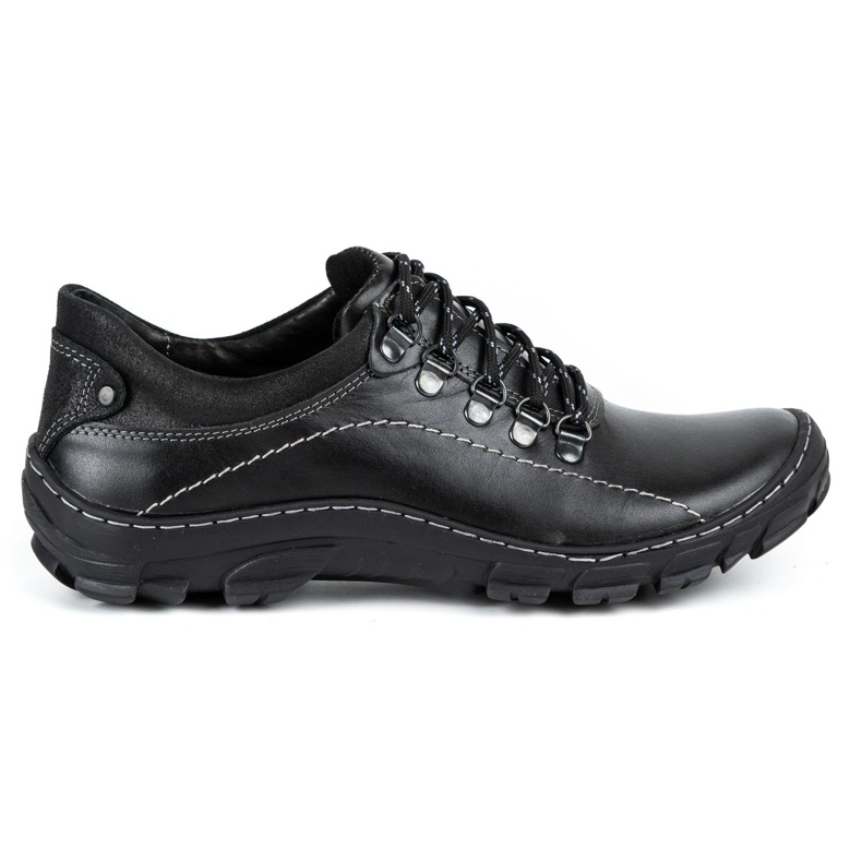 KOMODO Zapatos trekking hombre piel 700 negro
