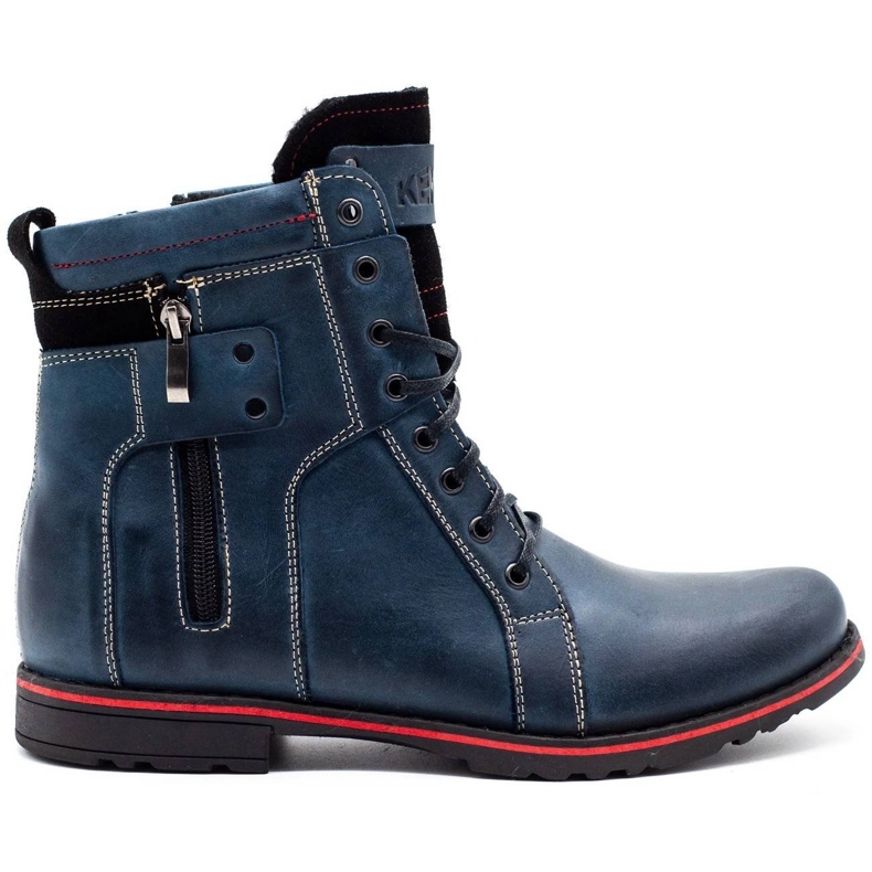 KENT Zapatos de invierno para hombre 237 azul marino