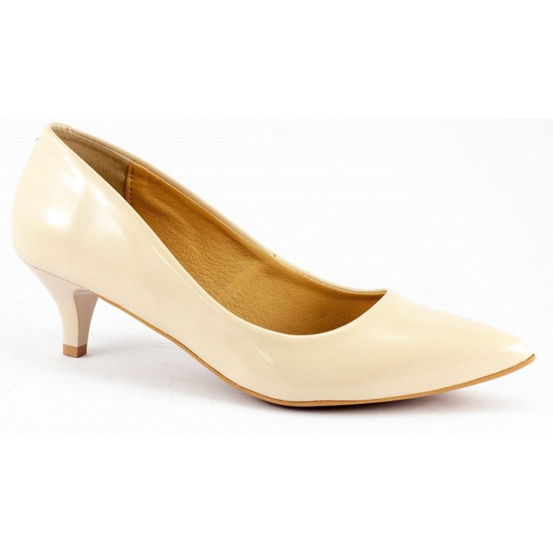 Saway Zapatos de salón para mujer en un pin 2523 beige claro Saway Zapatos de salón para mujer en un pin 2523 beige claro