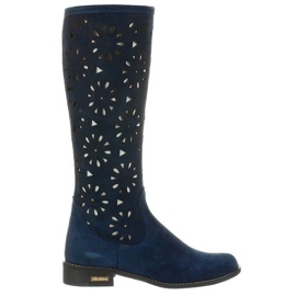 Olivier Botas de mujer caladas azul marino marina Olivier Botas de mujer caladas azul marino marina