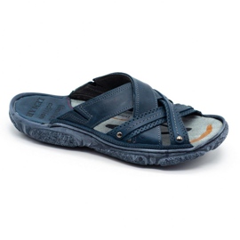 Lemar Zapatilla piel hombre 1654 azul marino