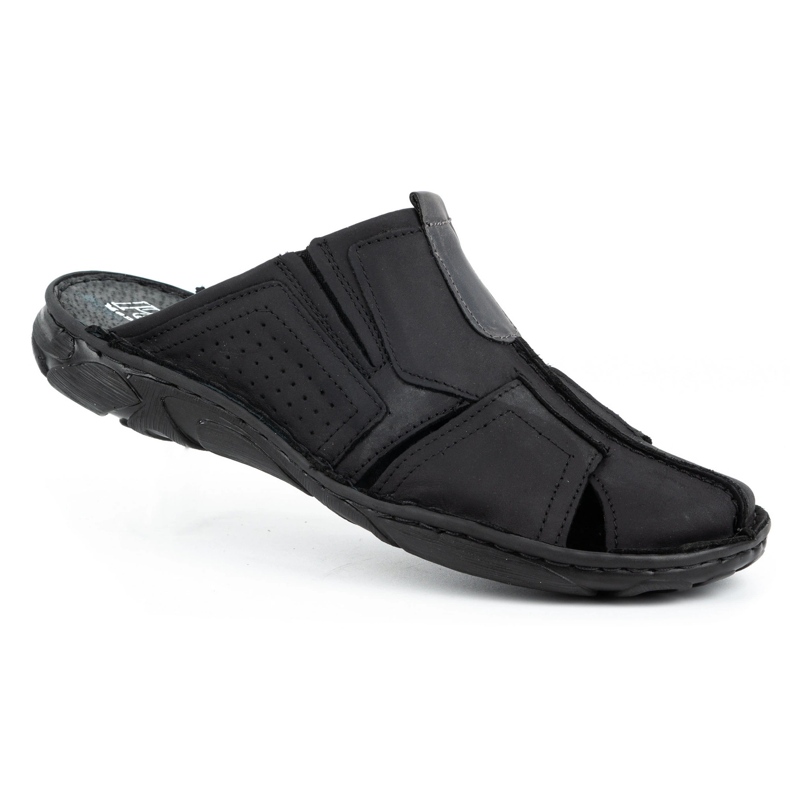 Polbut Zapatilla piel hombre 312 negro