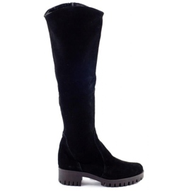 Olivier Botas T negras para mujer con tacones altos negro