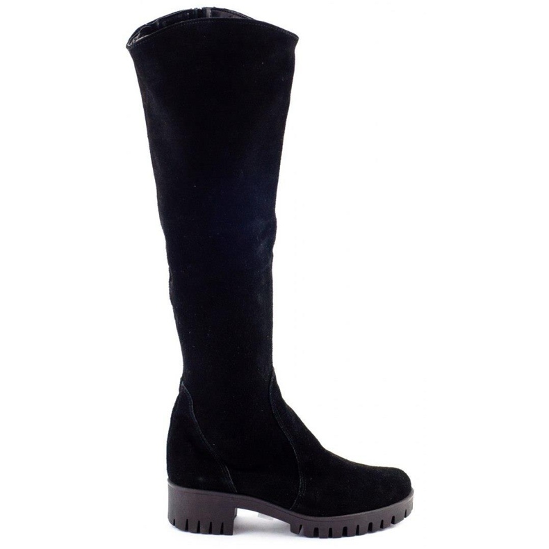 Olivier Botas T negras para mujer con tacones altos negro
