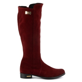 Olivier Botas de moda Klara burdeos rojo multicolor