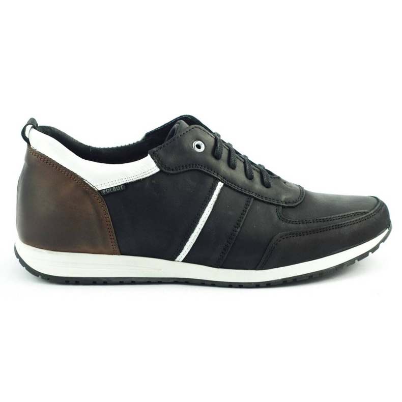 Polbut Zapatos de hombre C21 negro con blanco multicolor Polbut Zapatos de hombre C21 negro con blanco multicolor