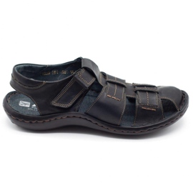 ABIS Sandalias hombre piel 4557 negro