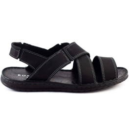 KOMODO Sandalias hombre piel negra 882K negro