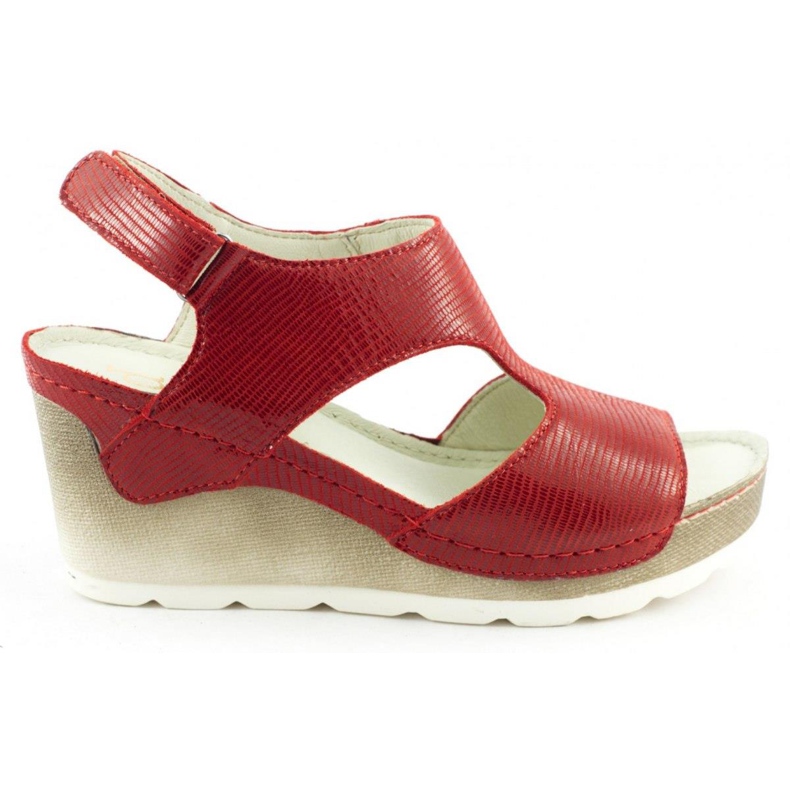 Dolce Pietro Sandalias cuña 0888 rojo