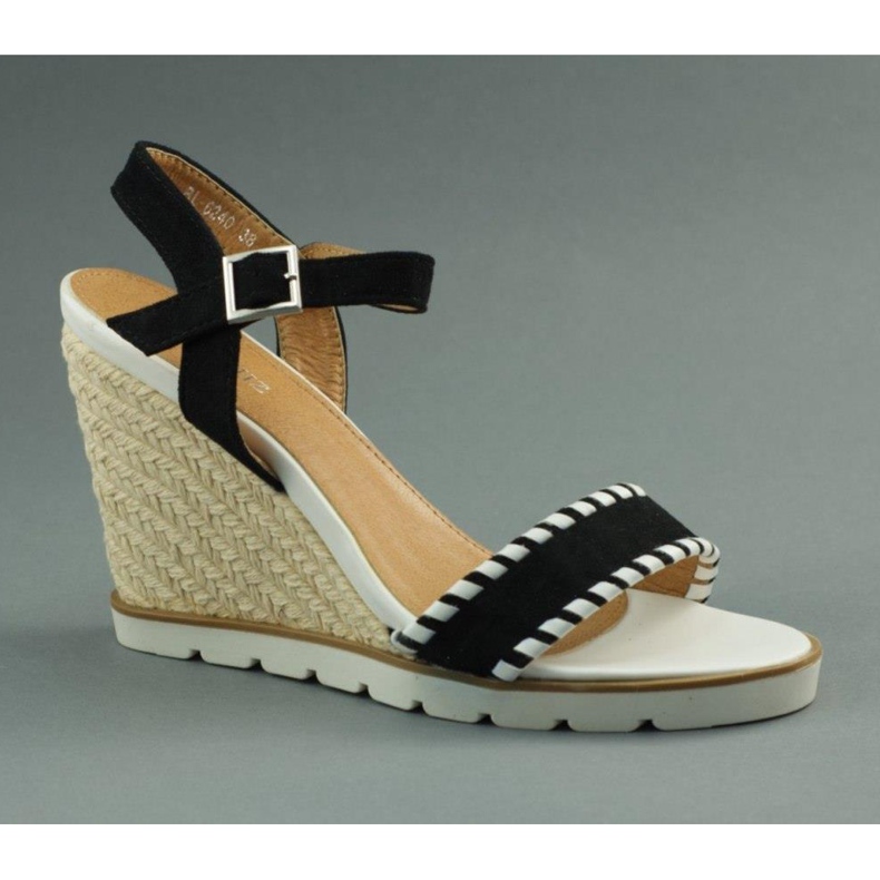 Marqullz Sandalias cuña 6240 trenzado negro