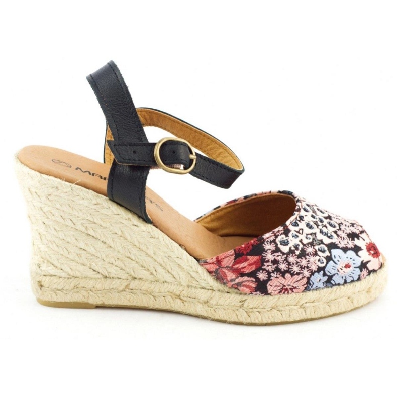 Mariettas Sandalias cuña 7210 flor multicolor