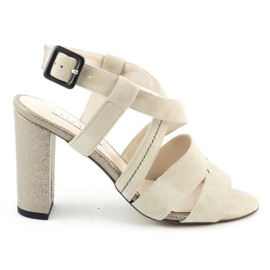 Lizard Sandalias en el poste 04697 beige