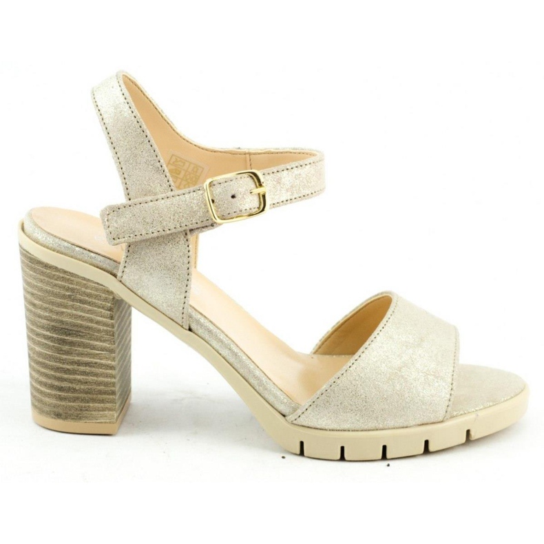 Mariettas Sandalias en el poste 2713702 oro beige dorado