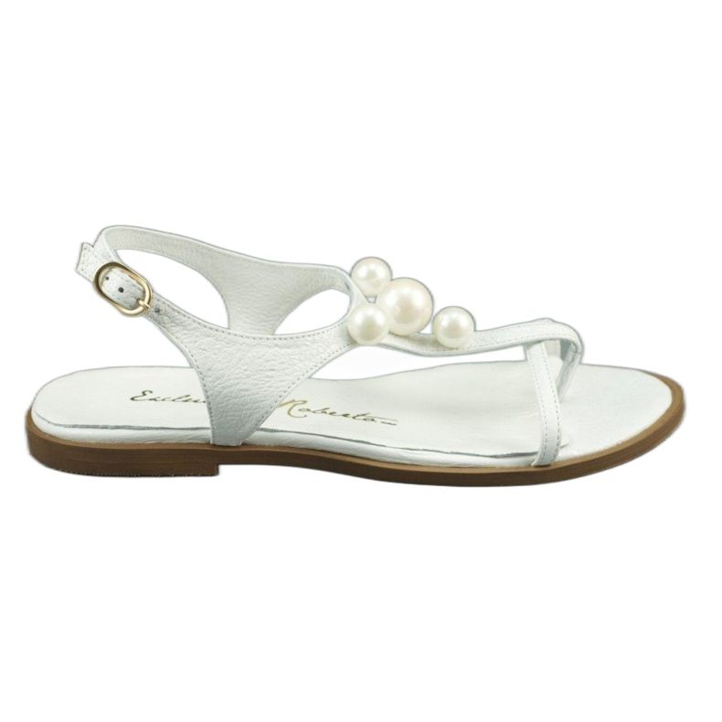 Exclusive Sandalias con perlas 618 blanco Exclusive Sandalias con perlas 618 blanco