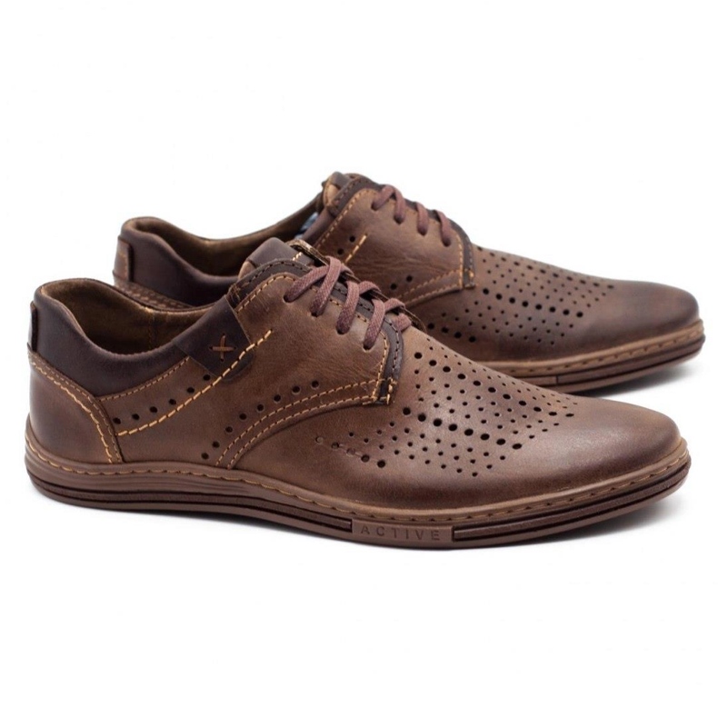 Polbut Zapatos hombre piel 402 verano marrón