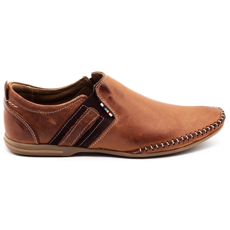 KOMODO Zapatos de cuero para hombre 711 marrón