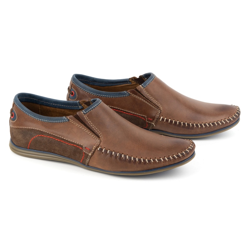 KOMODO Zapatos de cuero para hombre 847 marrón