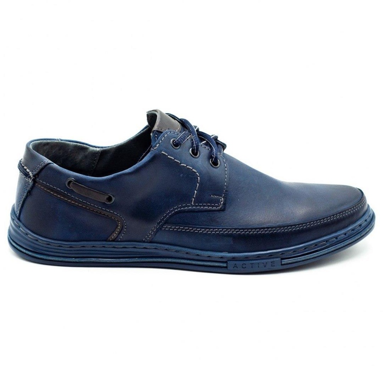 Polbut Zapatos hombre piel J44 azul marino