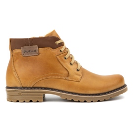 Polbut Botas de nieve para hombre J35 rojo naranja