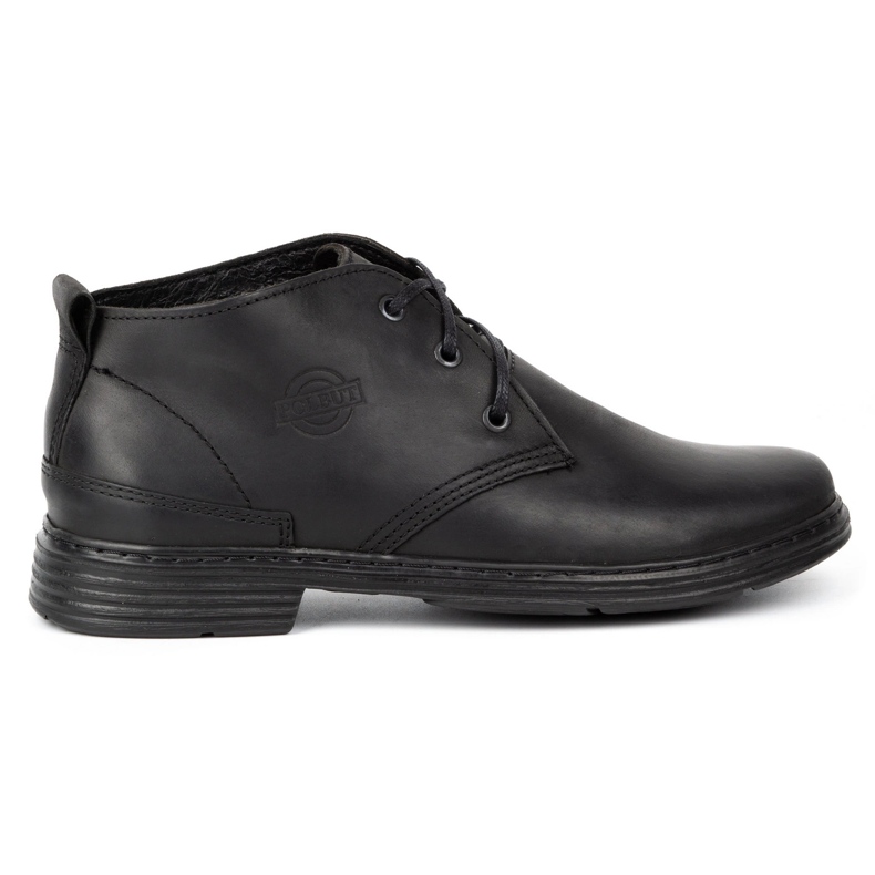 Polbut Botas de cuero para hombre 191D negro