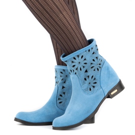 Olivier Cómodas botas caladas Alice azul Olivier Cómodas botas caladas Alice azul