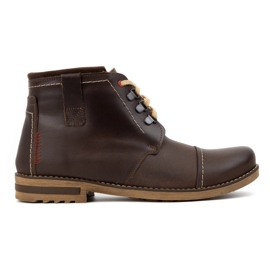 Olivier Botas de invierno para hombre botas de nieve 120 marrón