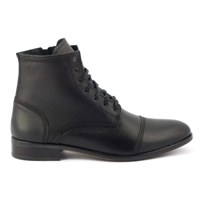 KENT Botines Chelsea de piel para hombre 287D Św negro