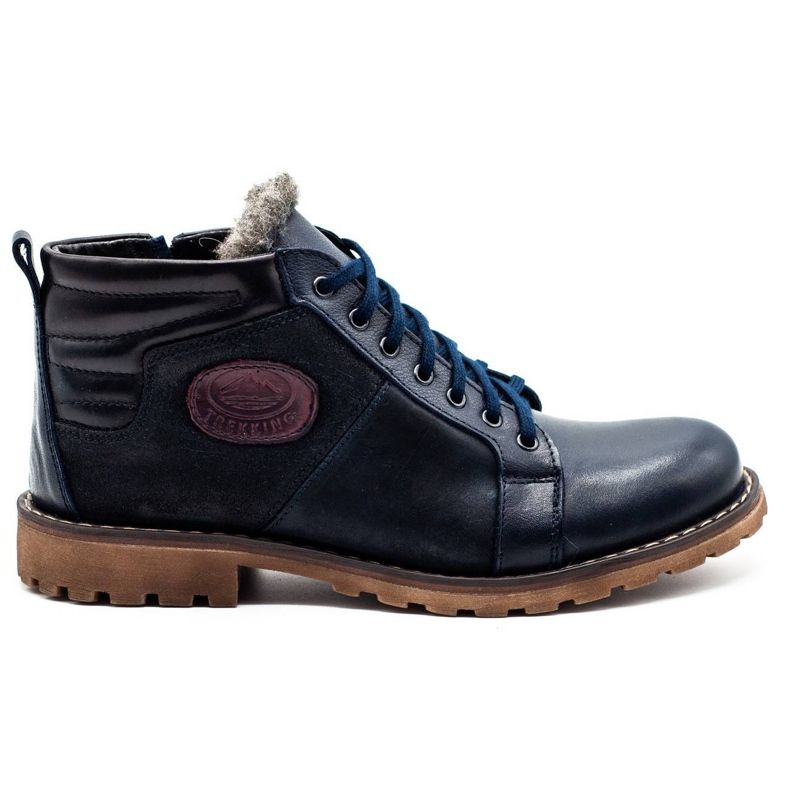 Mario Pala Zapatos de invierno para hombre 865MP azul marino