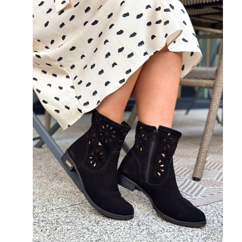 Olivier Cómodas botas negras de calado Alice negro