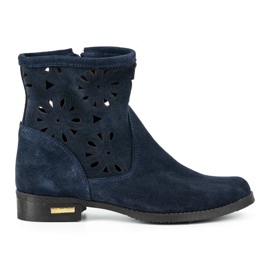 Olivier Cómodas botas de calado azul marino Alice