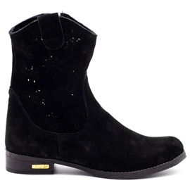 Olivier Cómodas botas caladas negras Janet negro Olivier Cómodas botas caladas negras Janet negro