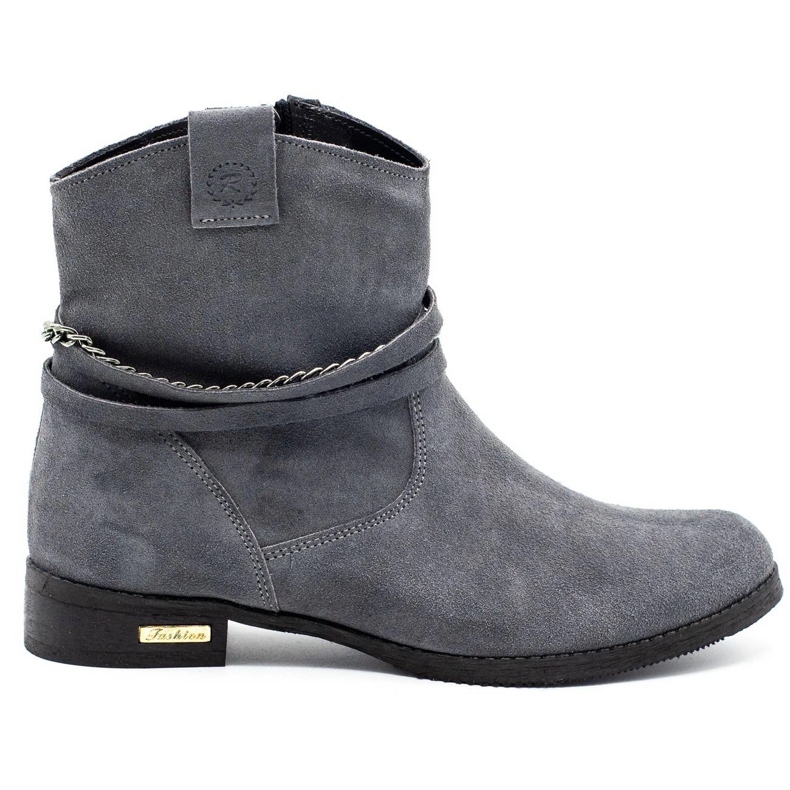 Olivier Botas de mujer aisladas con cadena Luna gris Olivier Botas de mujer aisladas con cadena Luna gris