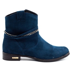 Olivier Botas térmicas de mujer con cadena Luna azul marino