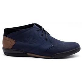 Polbut Zapatos de hombre con aislamiento C37F ante azul marino