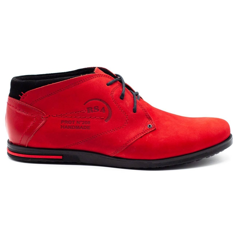 Polbut Zapatos de hombre rojos con aislamiento C37F ante rojo