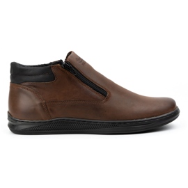 Polbut Botas de invierno de hombre marrón oscuro K29