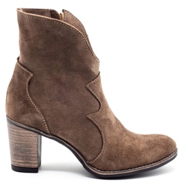 Olivier Botas de tacón Lucy beige
