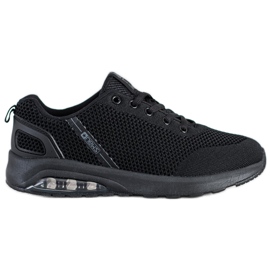 SHELOVET Zapatillas negras con malla negro