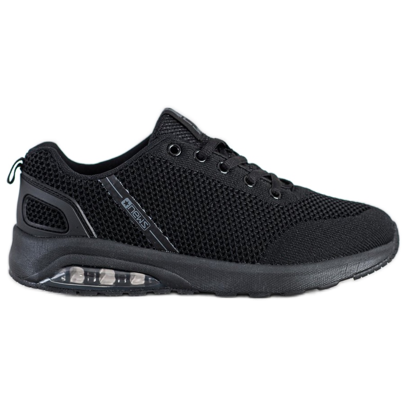 SHELOVET Zapatillas negras con malla negro