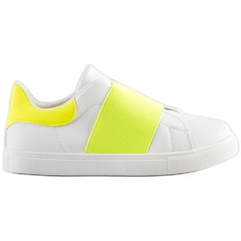 SHELOVET Zapatos sin cordones con banda elástica blanco