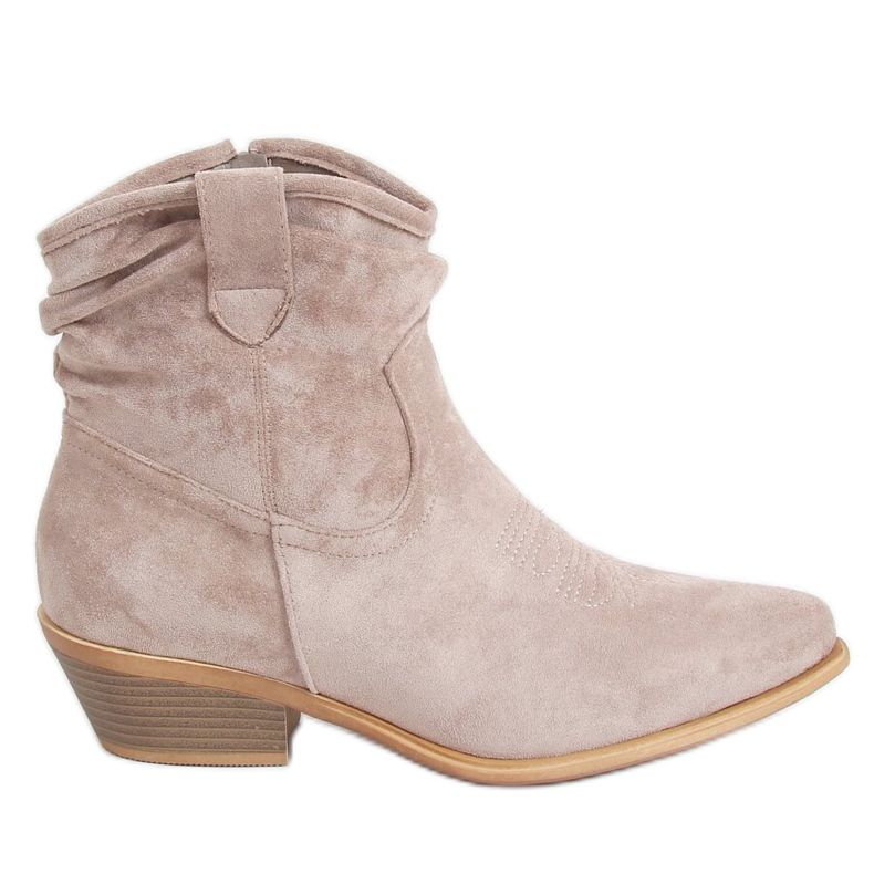 Botas camperas de mujer beige 99-65 Taupe
