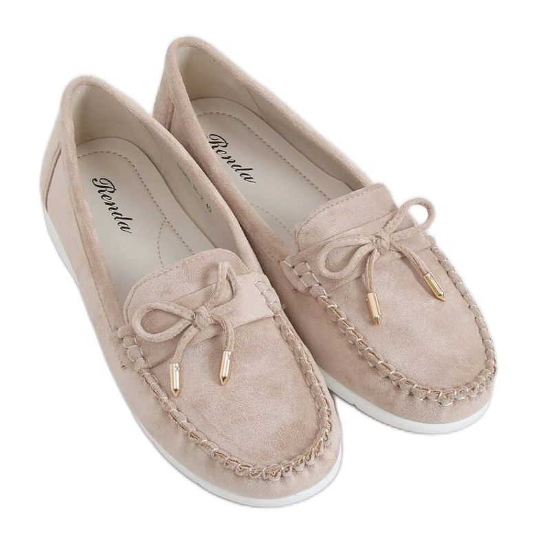 Mocasines de mujer beige RQ-2 Beige