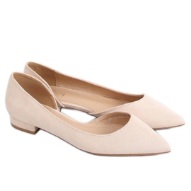 Bailarinas con corte beige MM-593 Beige